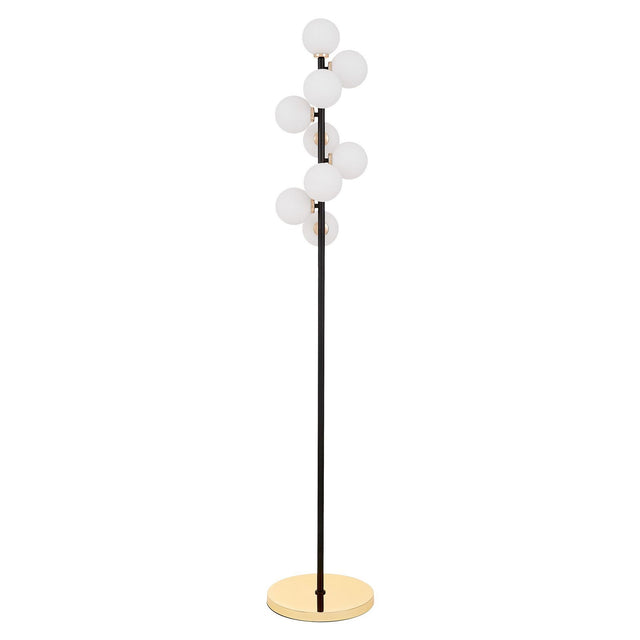 LAMPA STOJĄCA PODŁOGOWA CZARNO-ZŁOTA PETRICA W9