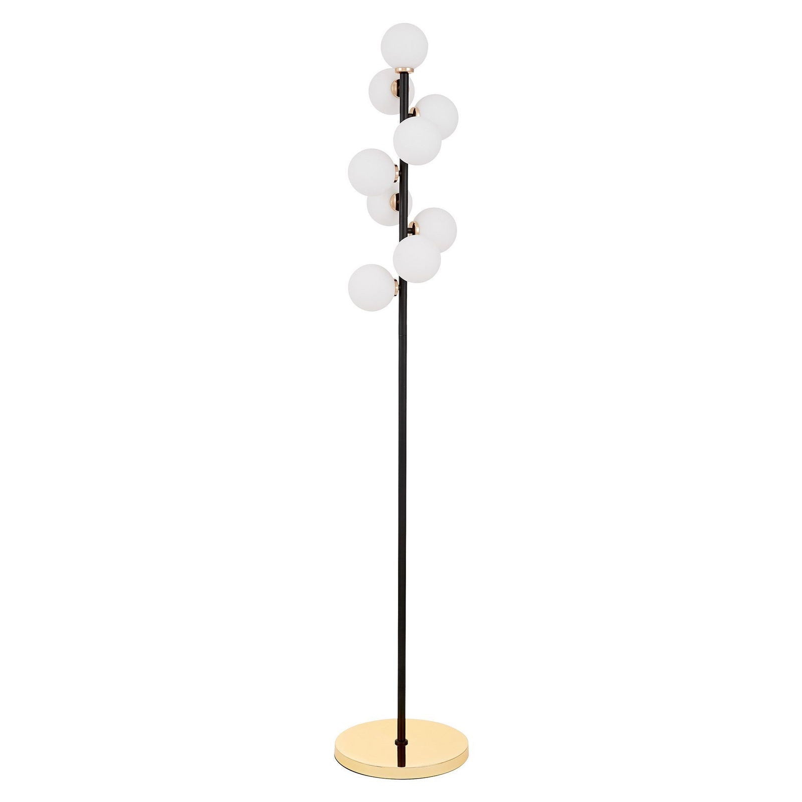 LAMPA STOJĄCA PODŁOGOWA CZARNO-ZŁOTA PETRICA W9