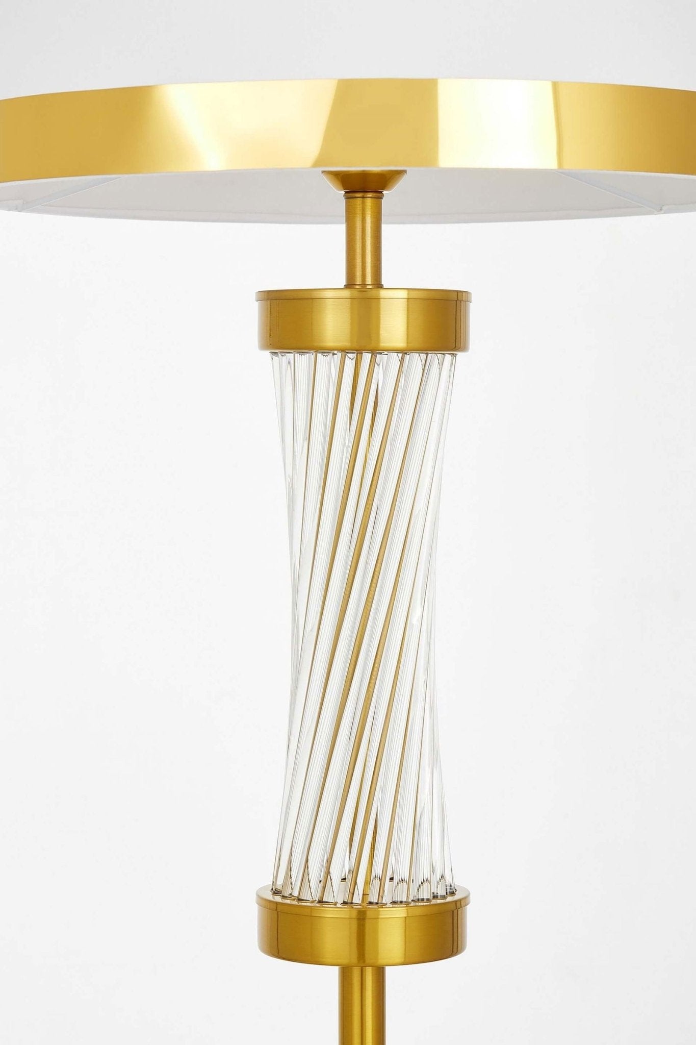 LAMPA STOJĄCA PODŁOGOWA GLAMOUR BIAŁO - MOSIĘŻNA VILLANOVA