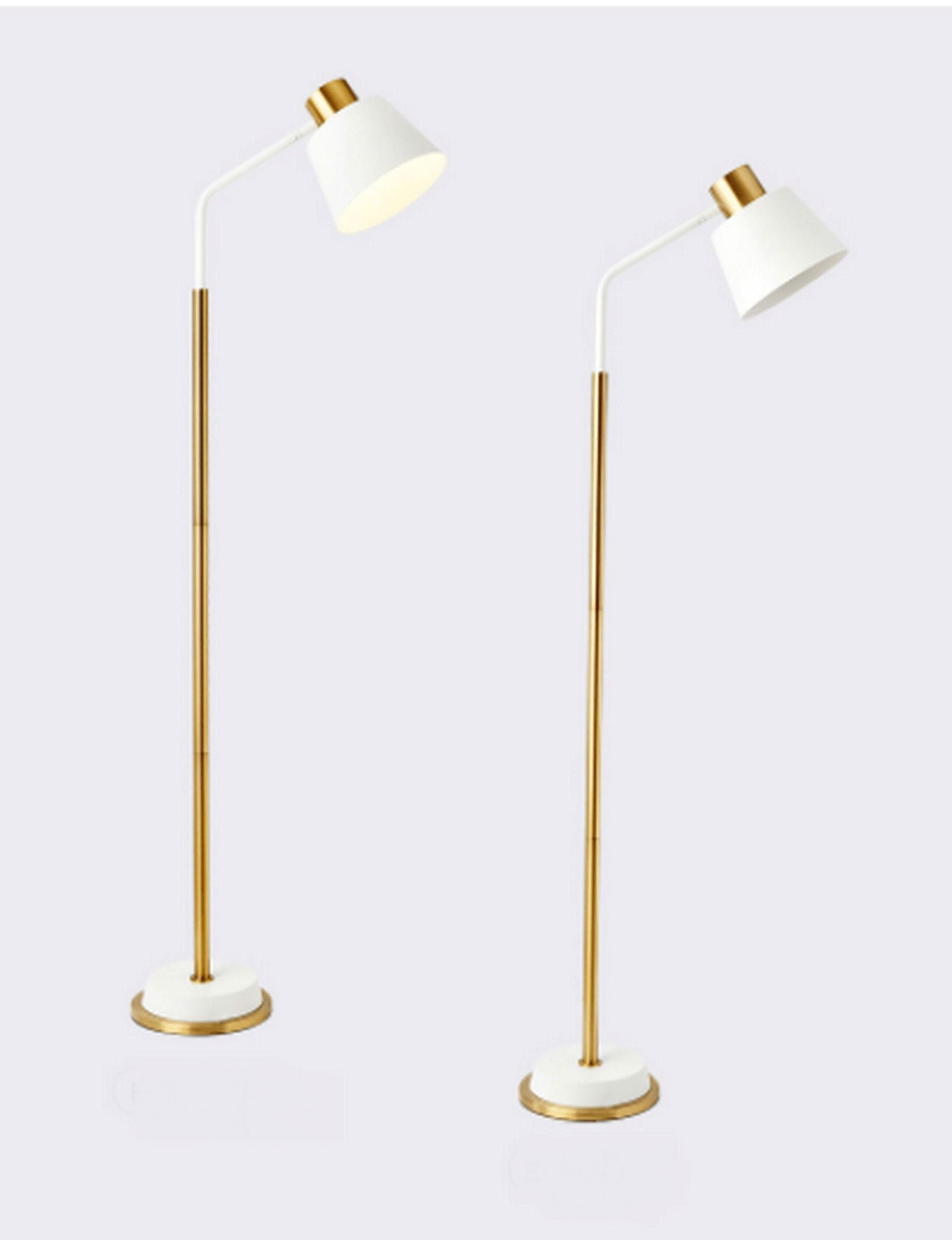 LAMPA STOJĄCA PODŁOGOWA MOSIĘŻNA ARDINI BIAŁA