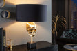 LAMPA STOŁOWA CZASZKA CZARNY / ZŁOTY  / 41529    / INVICTA INTERIOR