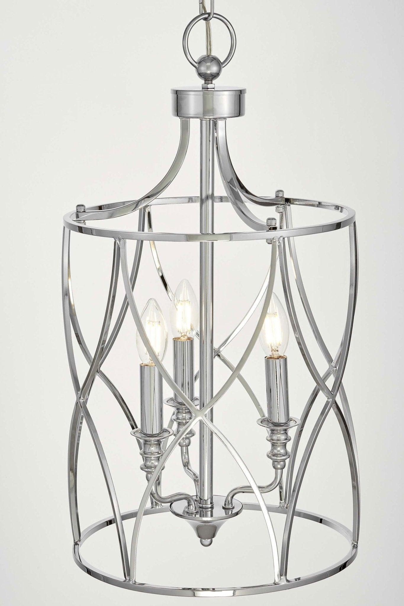 LAMPA SUFITOWA ART DECO CHROMOWANA ELMONT W3