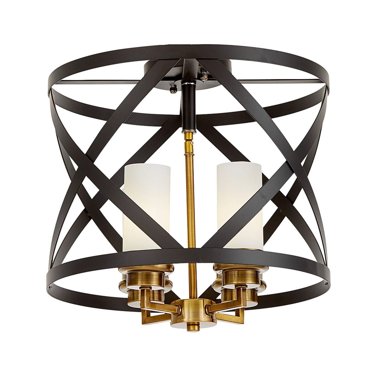 LAMPA SUFITOWA LOFT CZARNO-MOSIĘŻNA ASTILA W4