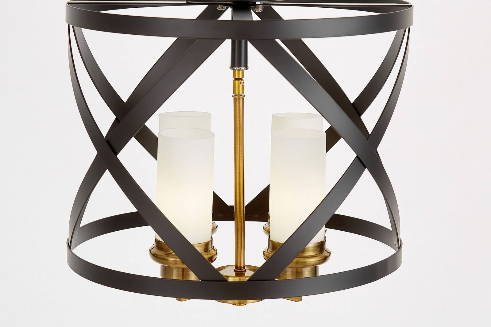 LAMPA SUFITOWA LOFT CZARNO-MOSIĘŻNA ASTILA W4