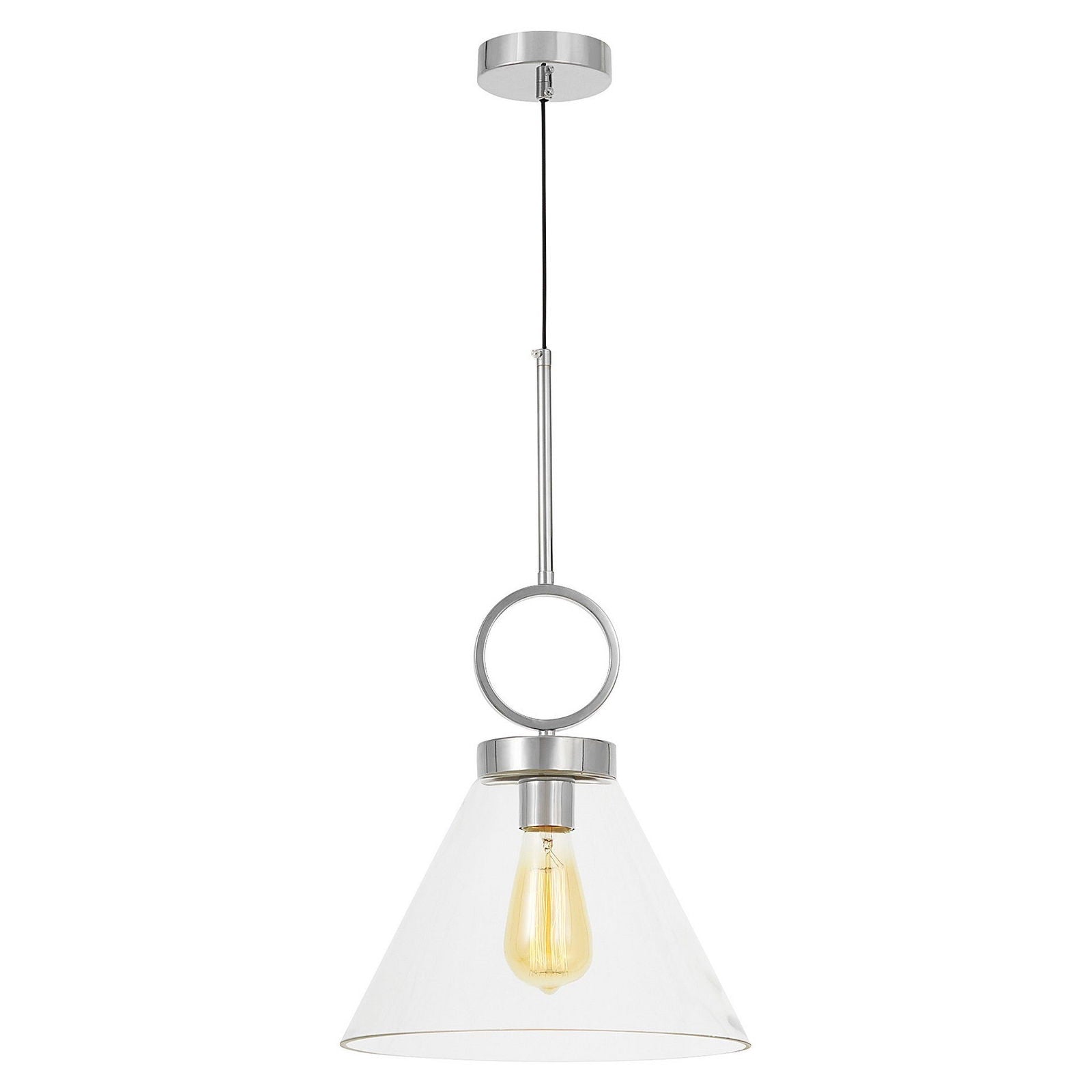 LAMPA WISZĄCA CHROMOWANA NOWOCZESNA FERMINI