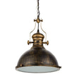 LAMPA WISZĄCA INDUSTRIALNA DUŻA STARE ZŁOTO ELIGIO W1