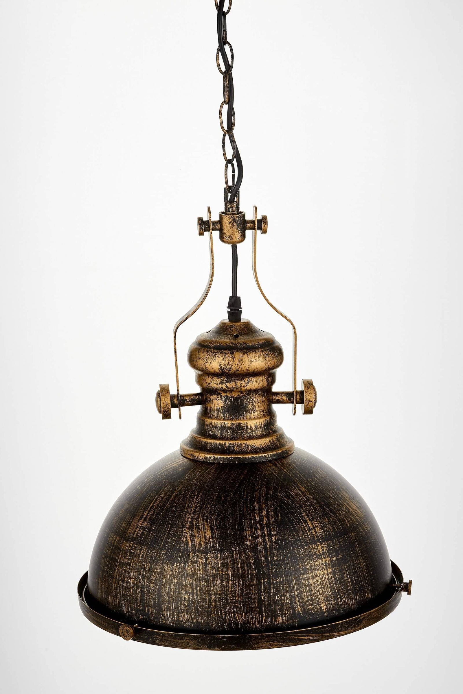 LAMPA WISZĄCA INDUSTRIALNA DUŻA STARE ZŁOTO ELIGIO W1