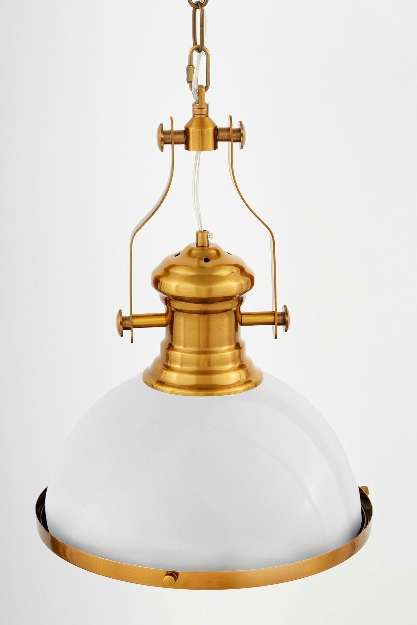 LAMPA WISZĄCA INDUSTRIALNA LOFT BIAŁO - MOSIĘŻNA ETTORE