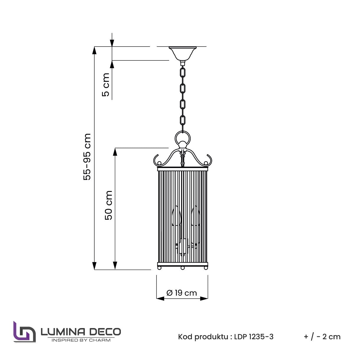 LAMPA WISZĄCA LOFT CHROMOWANA BOSTON W3