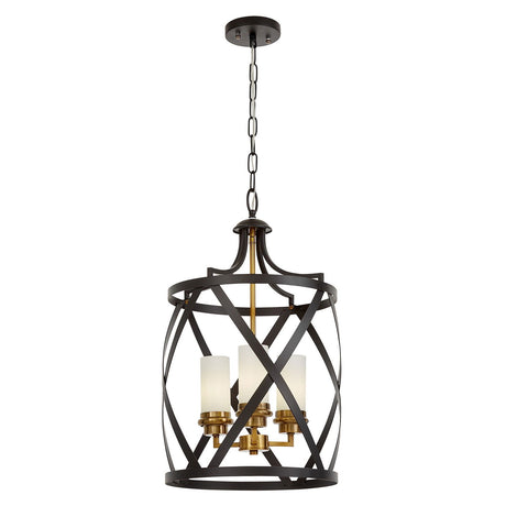LAMPA WISZĄCA LOFT CZARNO-MOSIĘŻNA ASTILA W3