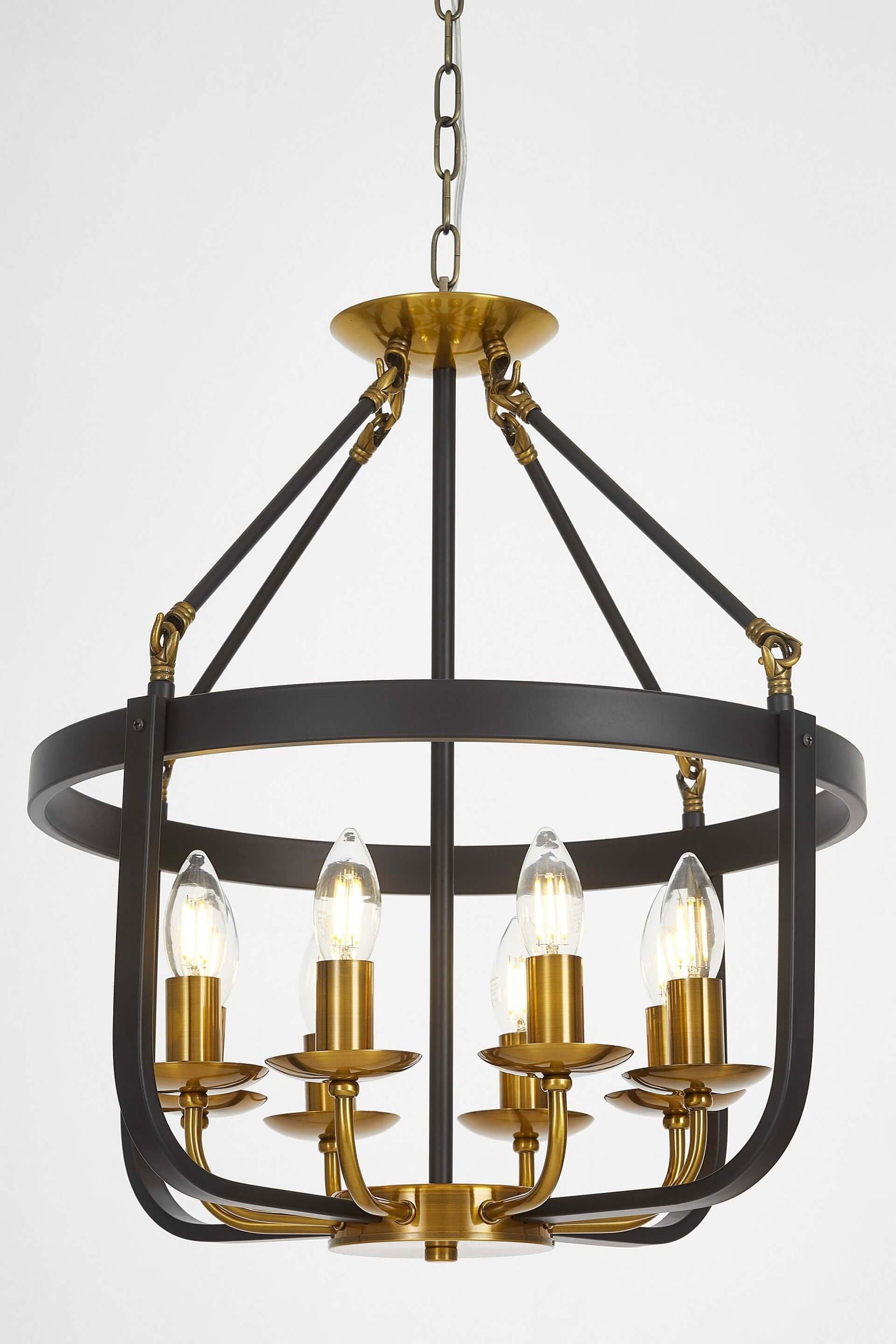 LAMPA WISZĄCA LOFT CZARNO-MOSIĘŻNA BERLING W8