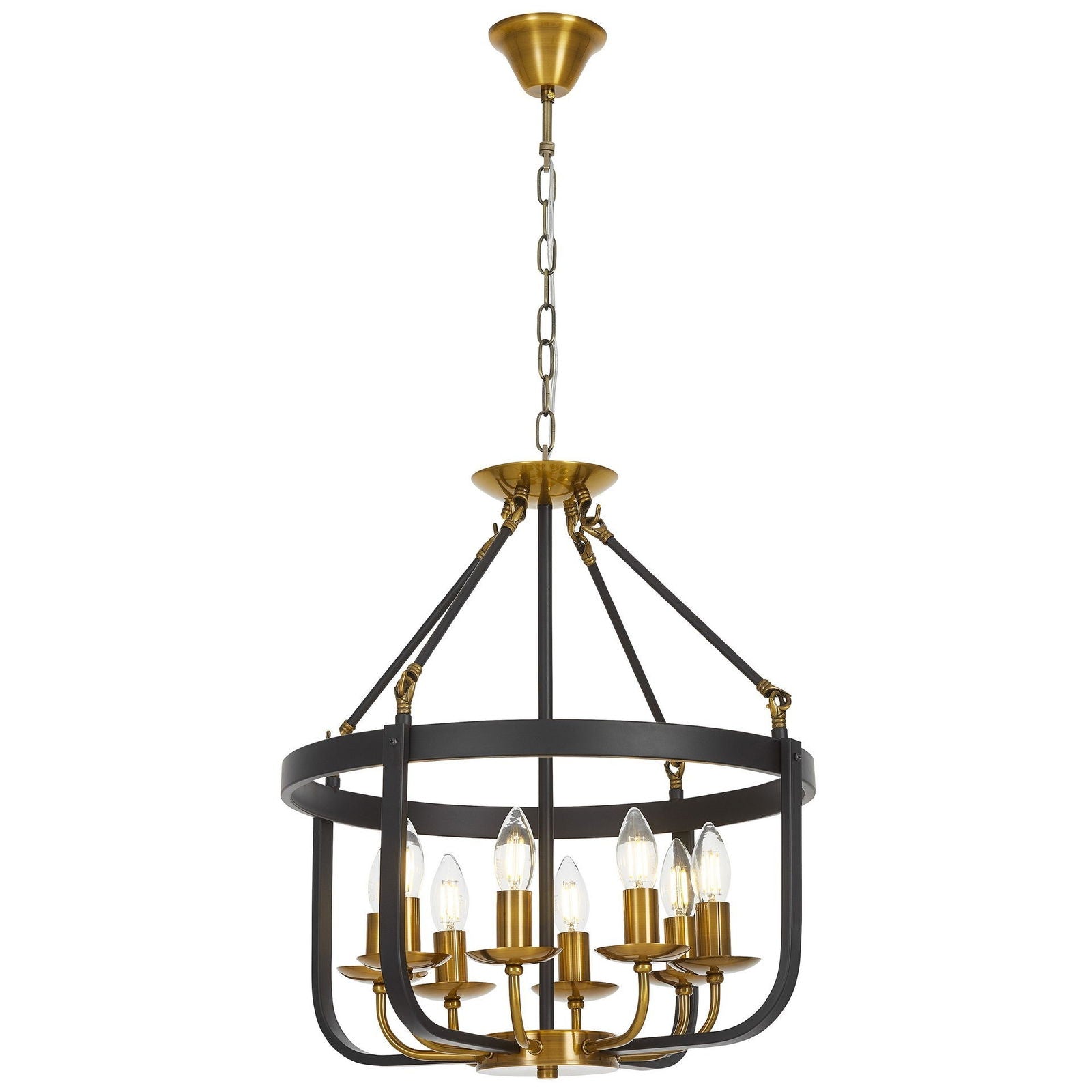 LAMPA WISZĄCA LOFT CZARNO-MOSIĘŻNA BERLING W8