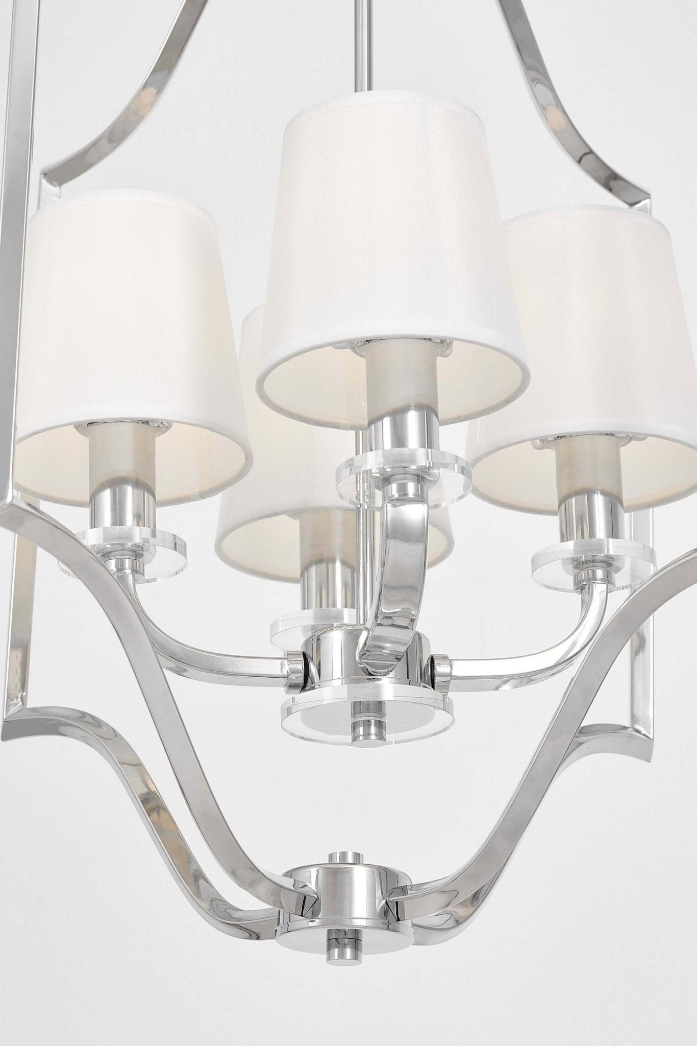 LAMPA WISZĄCA NOWOCZESNA BIAŁO - CHROMOWANA ORLANDO W4
