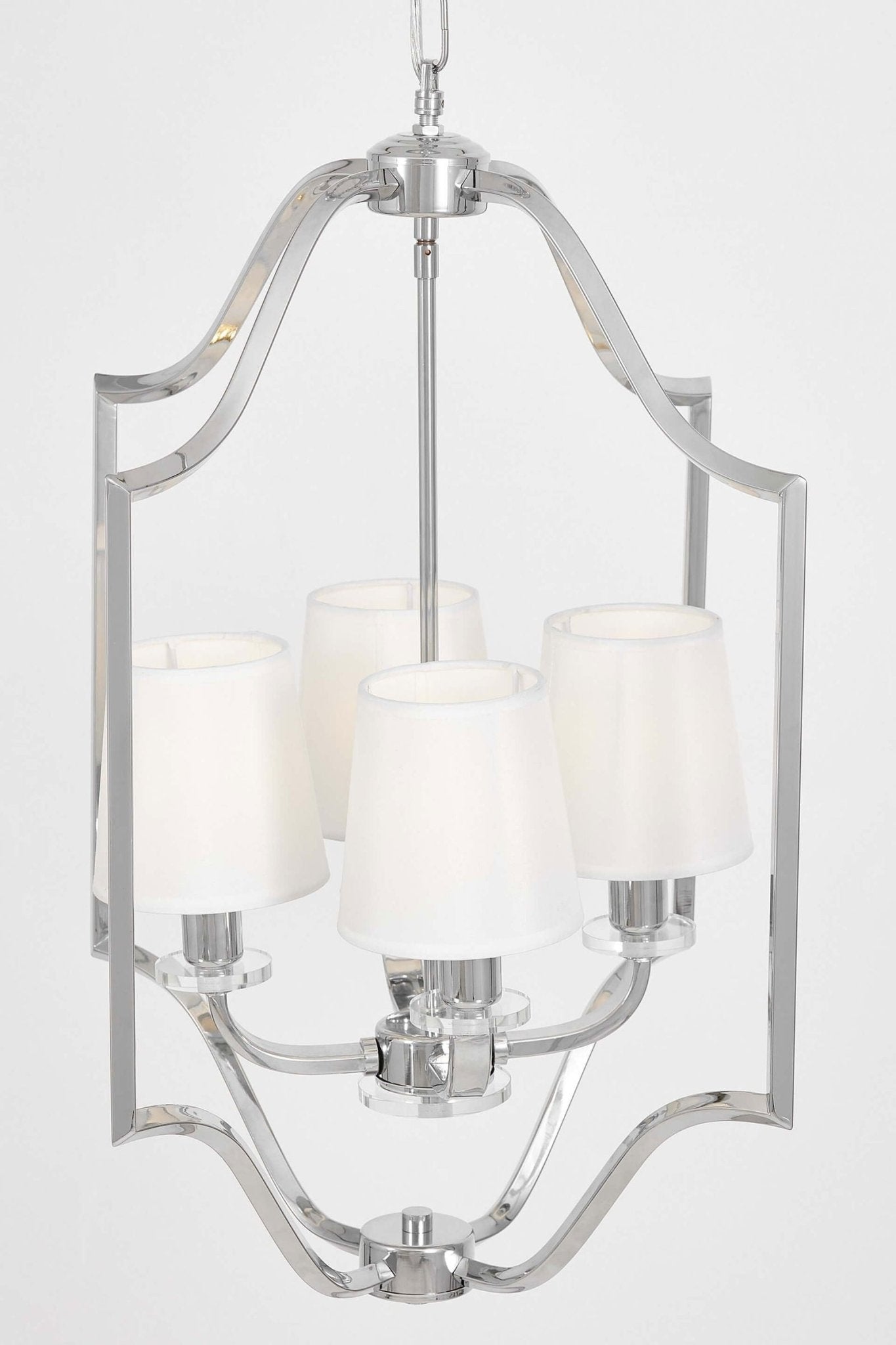 LAMPA WISZĄCA NOWOCZESNA BIAŁO - CHROMOWANA ORLANDO W4