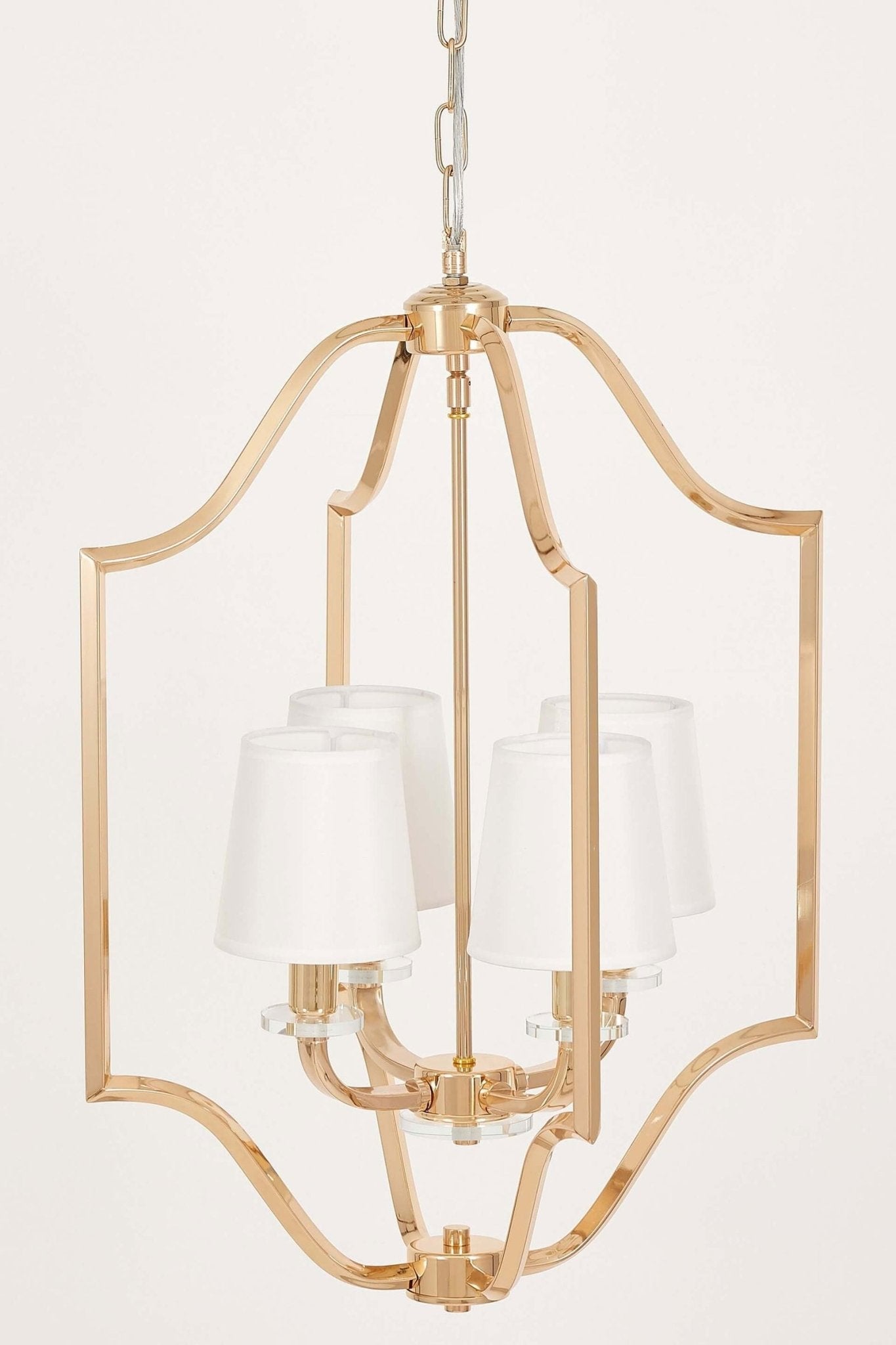 LAMPA WISZĄCA NOWOCZESNA BIAŁO - ZŁOTA ORLANDO W4