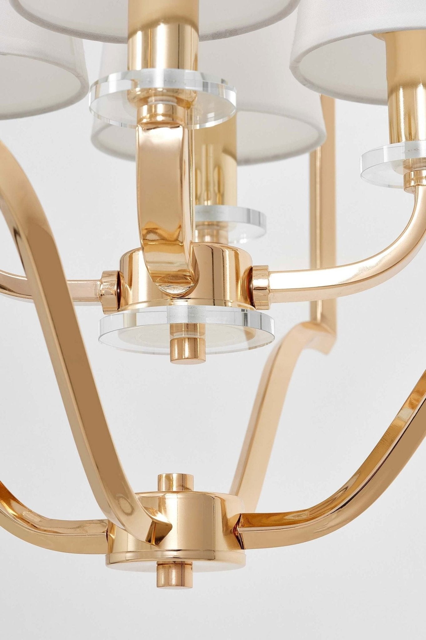 LAMPA WISZĄCA NOWOCZESNA BIAŁO - ZŁOTA ORLANDO W4