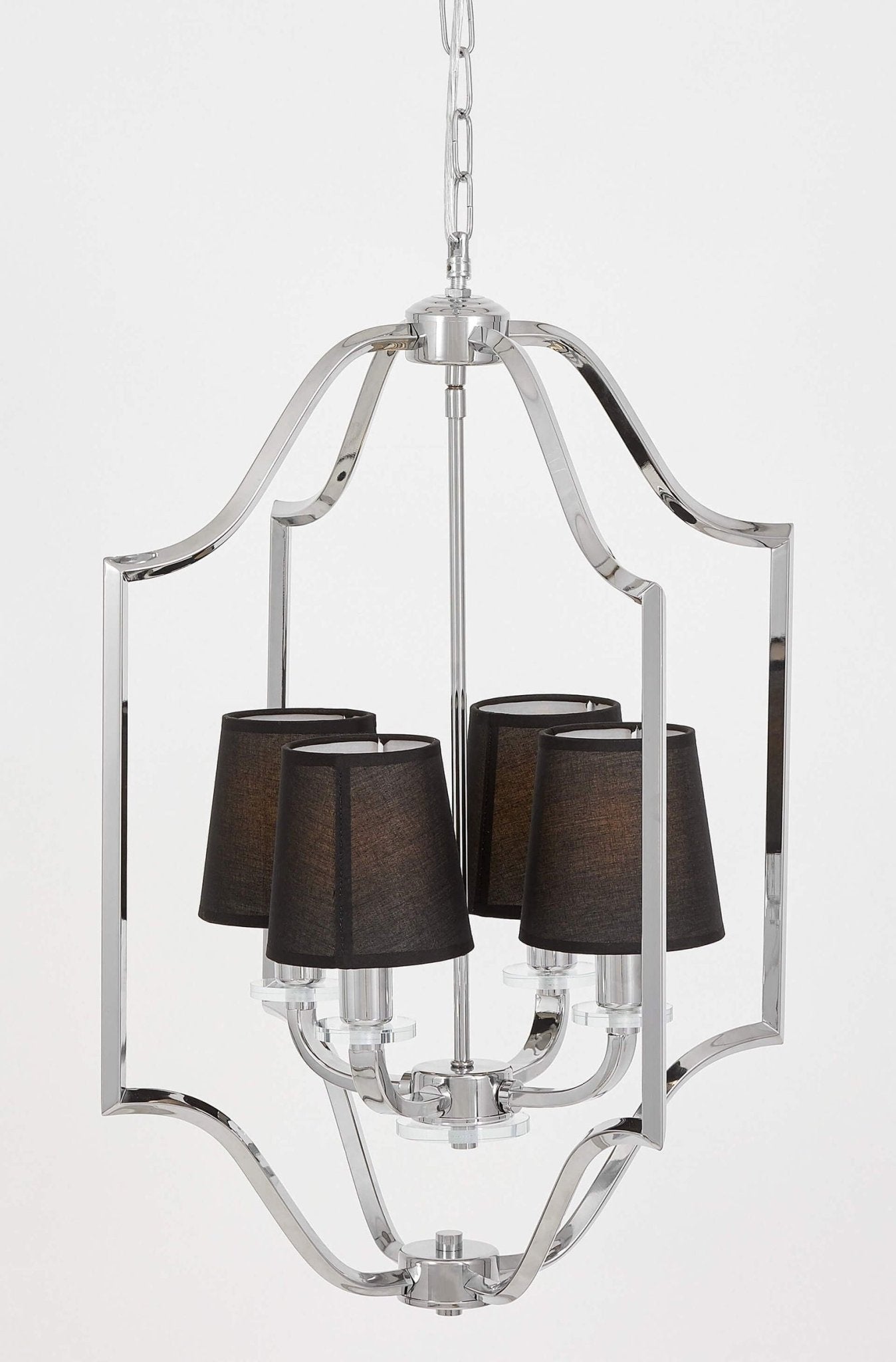 LAMPA WISZĄCA NOWOCZESNA CZARNO - CHROMOWANA ORLANDO W4