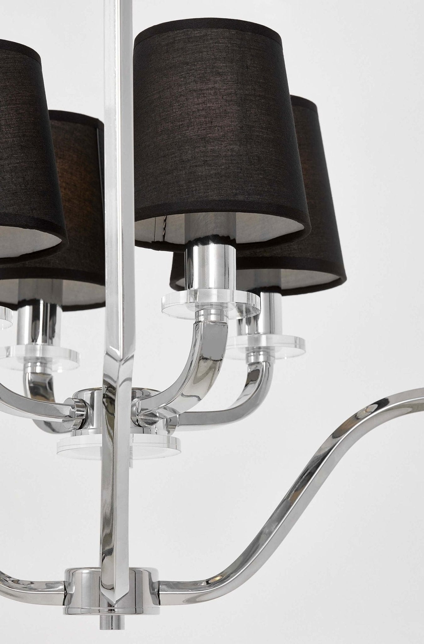 LAMPA WISZĄCA NOWOCZESNA CZARNO - CHROMOWANA ORLANDO W4