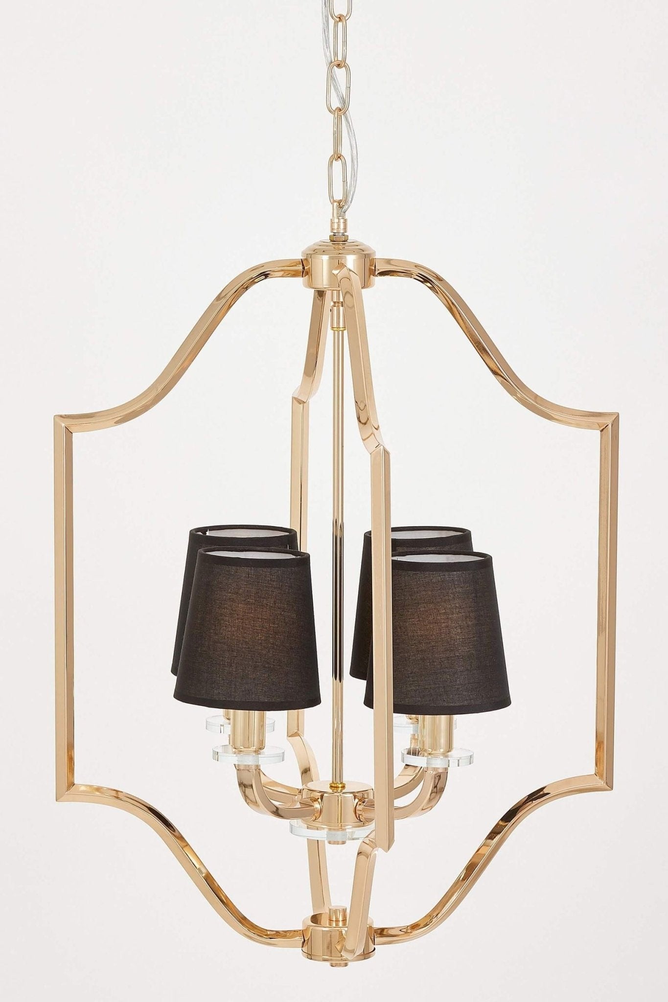 LAMPA WISZĄCA NOWOCZESNA CZARNO - ZŁOTA ORLANDO W4