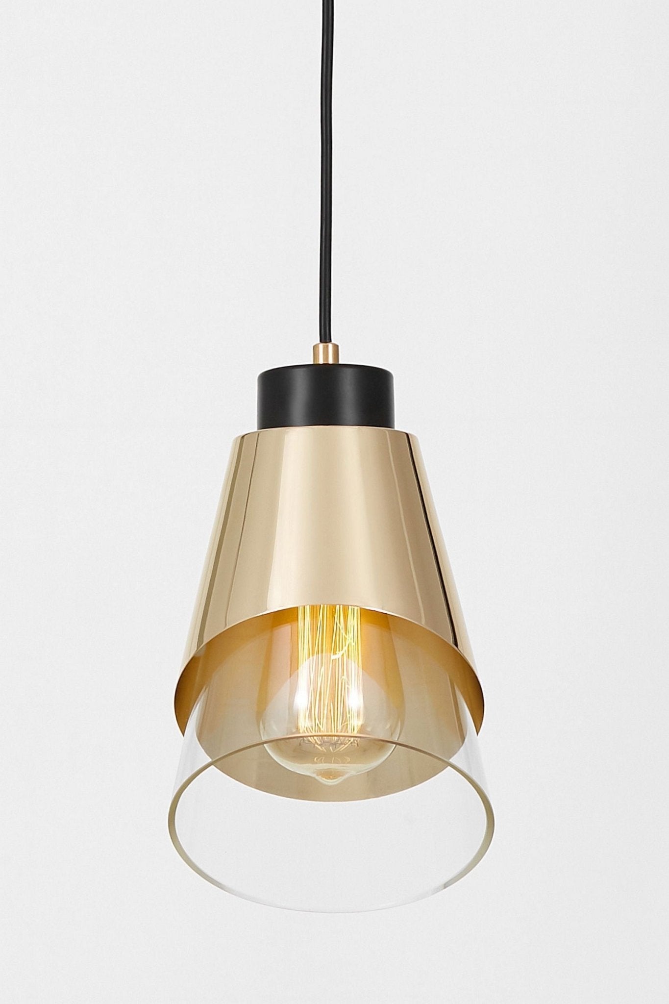 LAMPA WISZĄCA NOWOCZESNA ZŁOTA FABRO W1