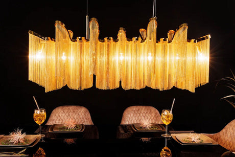 LAMPA WISZĄCA ROYAL 118 CM ZŁOTA / 42003  / INVICTA INTERIOR