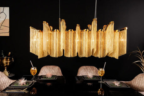 LAMPA WISZĄCA ROYAL 118 CM ZŁOTA / 42003  / INVICTA INTERIOR