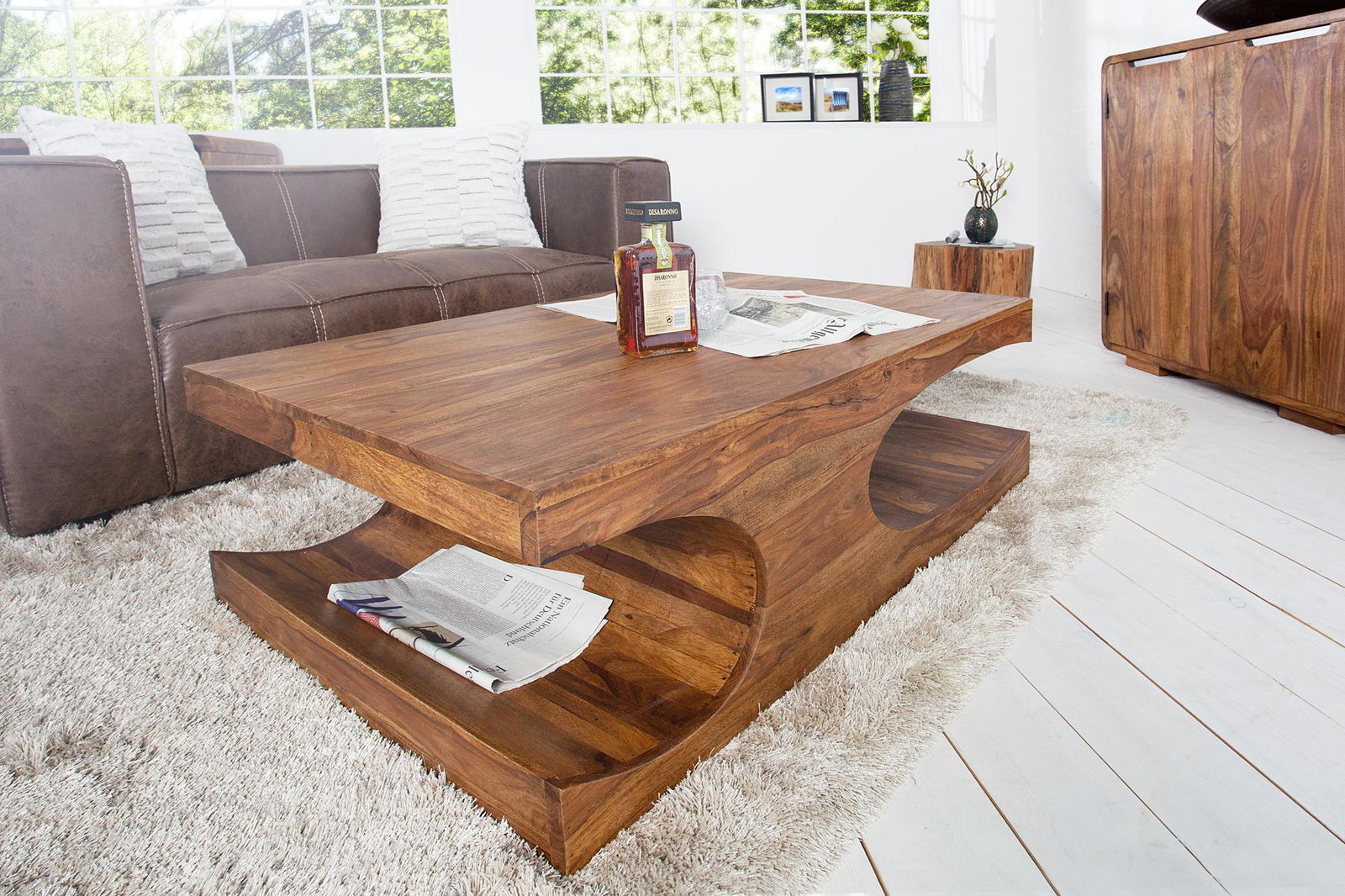 ŁAWA Z DREWNA LITEGO GOA / 35898 / INVICTA INTERIOR