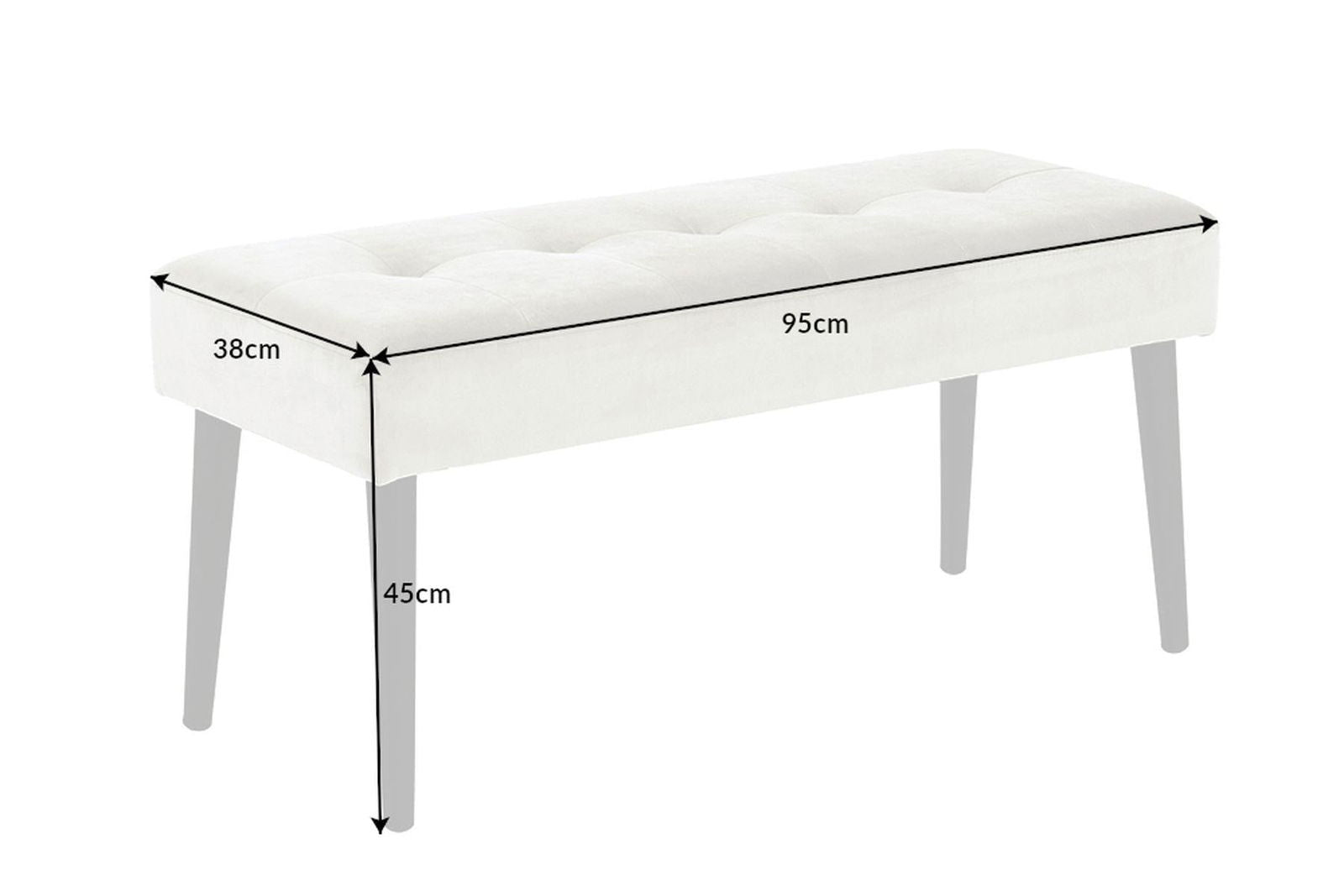 ŁAWKA BOUTIQUE RÓŻOWY AKSAMIT 95 CM / 42194  / INVICTA INTERIOR
