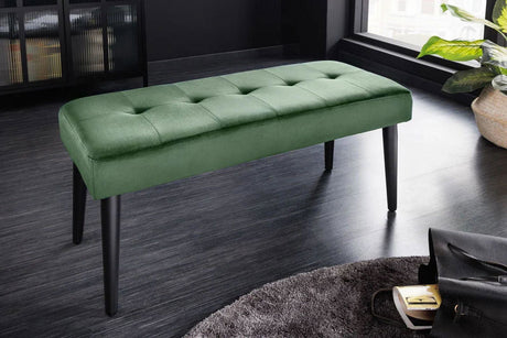 ŁAWKA BOUTIQUE ZIELONY AKSAMIT 95 CM / 42192  / INVICTA INTERIOR