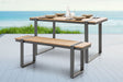 ŁAWKA OGRODOWA TAMPA LOUNGE 123 CM / 40932  / INVICTA INTERIOR