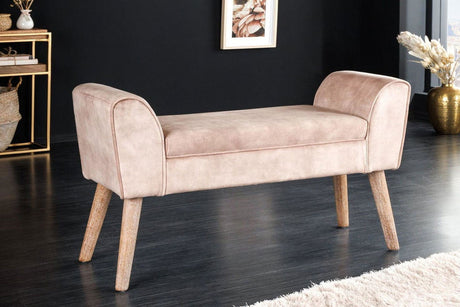 ŁAWKA SCARLETT 90 CM BEŻOWA KAWA / 43279  / INVICTA INTERIOR