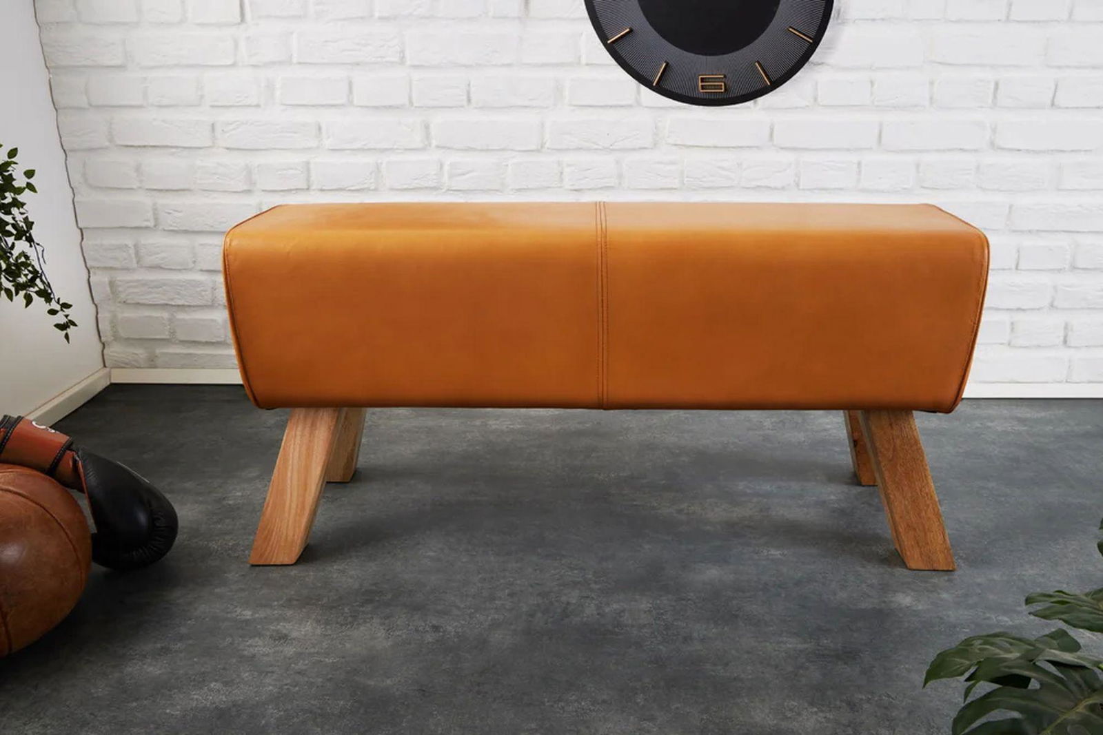 ŁAWKA SKÓRA NATURALNA / 42698  / INVICTA INTERIOR