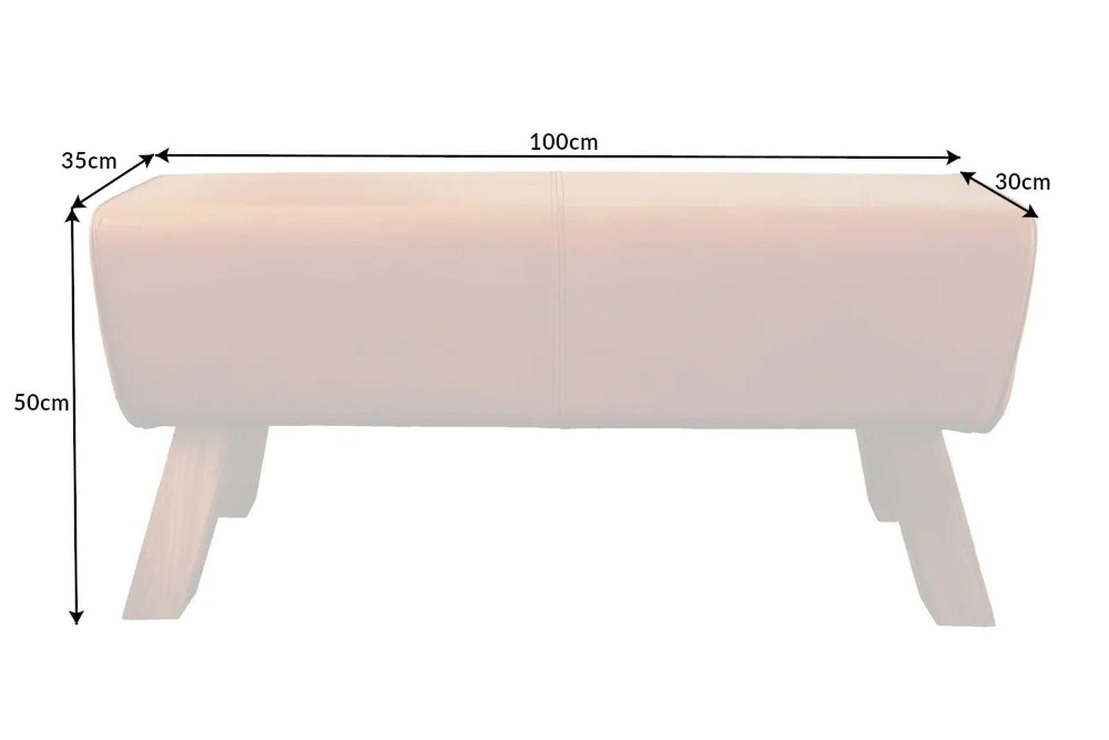 ŁAWKA SKÓRA NATURALNA / 42698  / INVICTA INTERIOR