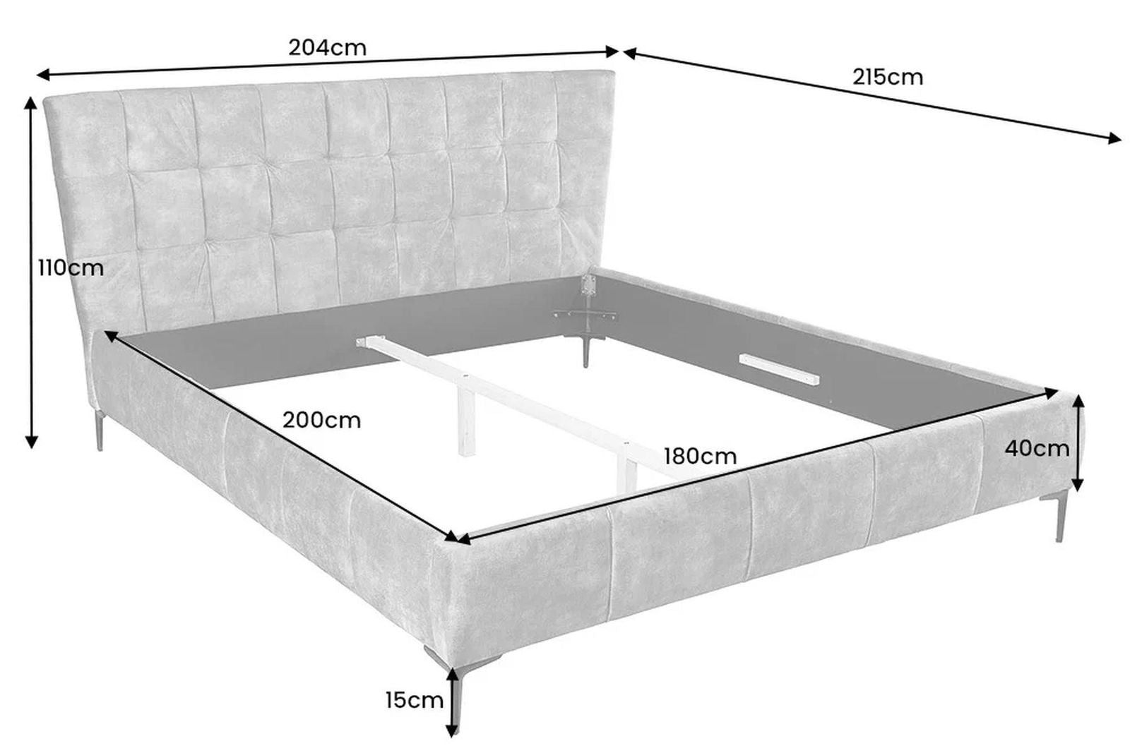ŁÓŻKO BOUTIQUE NIEBIESKI 180 X 200 CM / 41428 / INVICTA INTERIOR