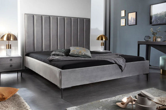 ŁÓZKO COSMOPOLITE 160 CM SREBRNOSZARE / 40558  / INVICTA INTERIOR