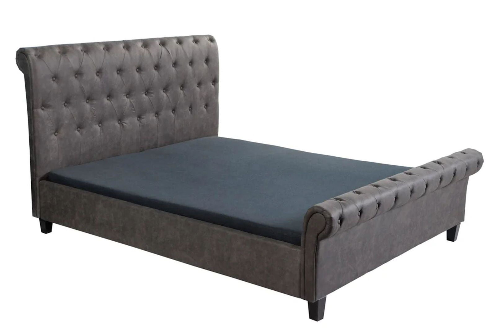 ŁÓZKO KENSINGTON 160 CM / 200 CM CIEMNOSZARE / 40605  / INVICTA INTERIOR