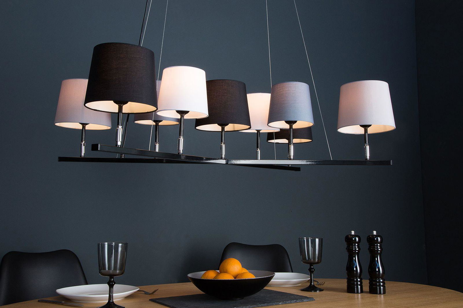 Lampa Levels II czarny szary biały / 38822 / INVICTA INTERIOR