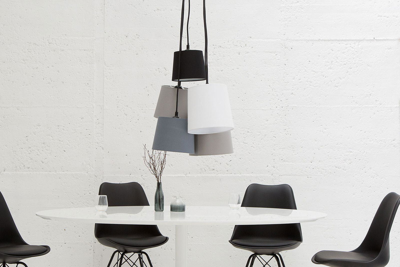 Lampa Levels szary biały czarny  / 37742 / INVICTA INTERIOR