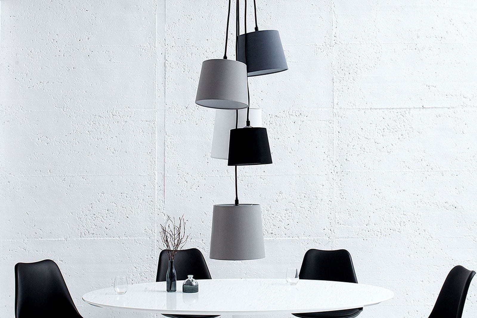 Lampa Levels szary biały czarny  / 37742 / INVICTA INTERIOR