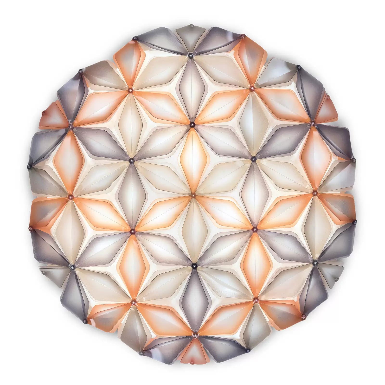 Lampa sufitowa Slamp La Vie L, szerokość 71 cm, bursztynowa