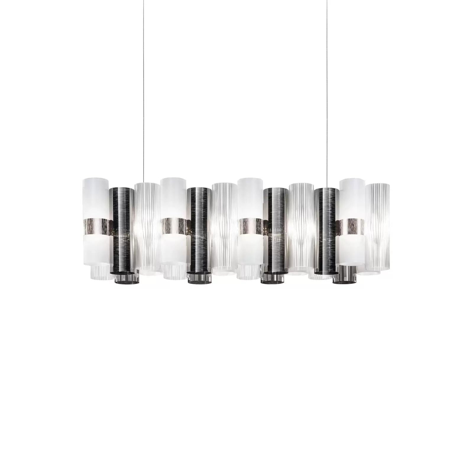 Lampa wisząca LED Slamp La Lollo, w kolorze cyny, 100 cm