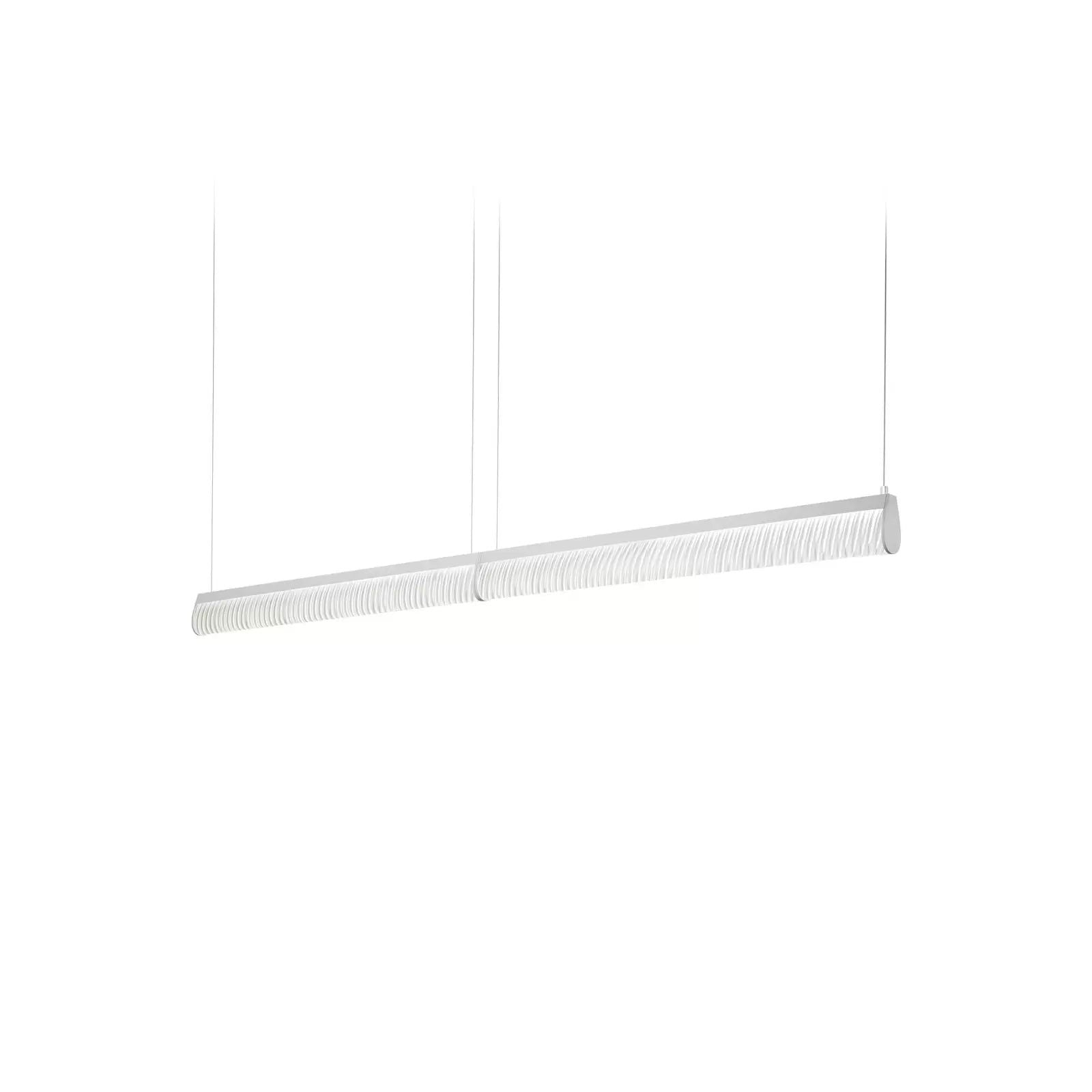 Lampa wisząca LED Slamp Modula Double, plisowana, szara