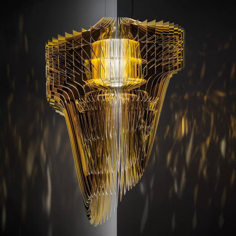 Lampa wisząca Slamp Aria S, złota, 50 cm
