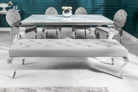 Ławka Modern Barock Silver / 39161 / INVICTA INTERIOR