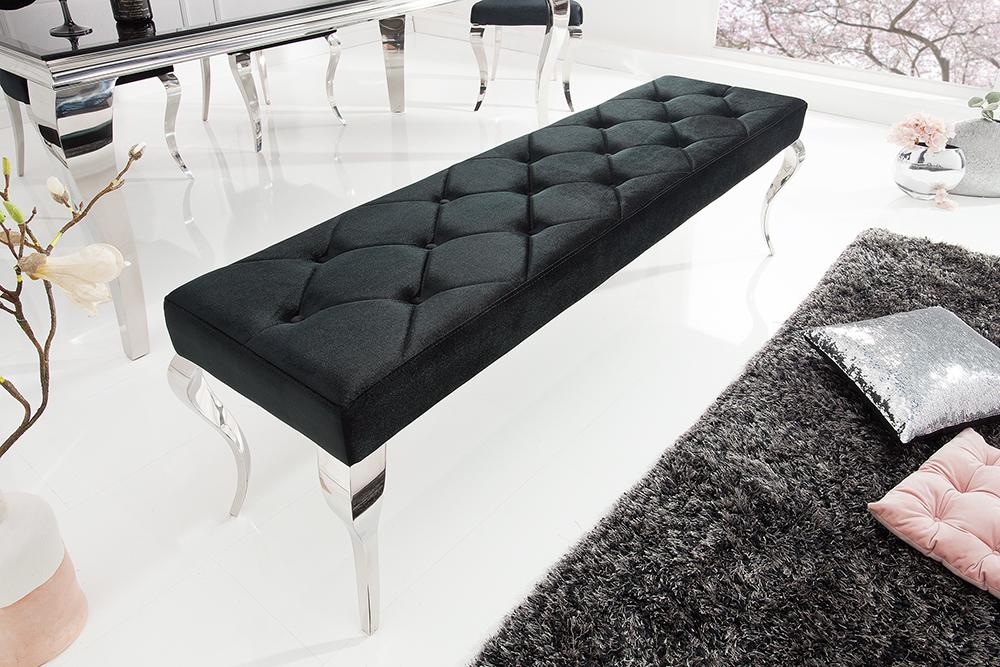 Ławka Modern Silver black /39160   / INVICTA INTERIOR