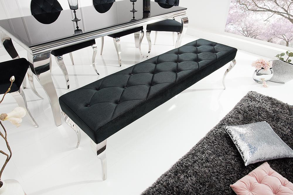 Ławka Modern Silver black /39160   / INVICTA INTERIOR
