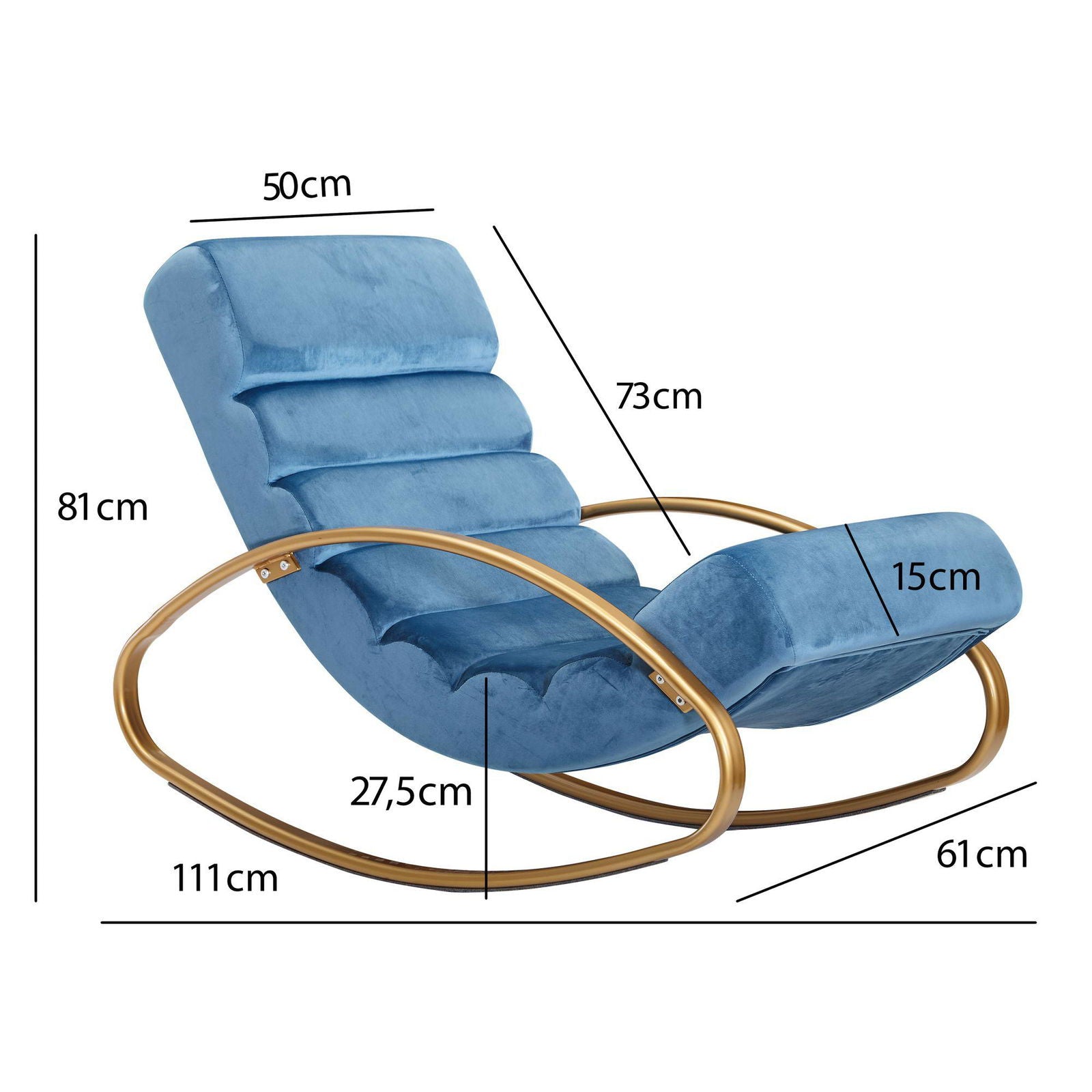 Leżanka Relax Lounger niebieski Wohnling / WL6.224