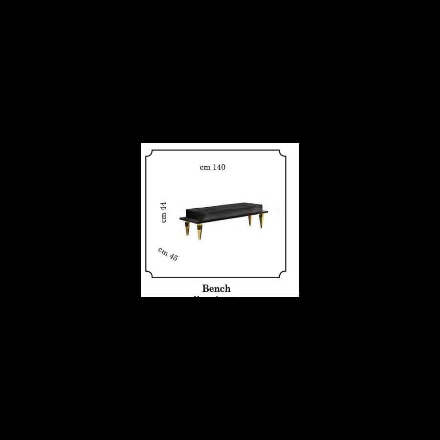 MODERNA GOLD ŁAWKA TAPICEROWANA DO SYPIALNI 140CM / ADORA ARREDOCLASSIC