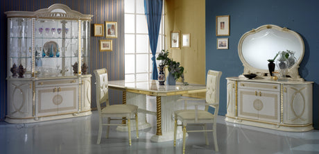 WŁOSKA KLASYCZNA KOMODA 4 DRZWIOWA VENUS BEŻ+ZŁOTO / BC