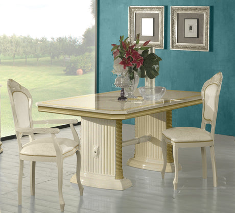 WŁOSKIE KLASYCZNE KRZESŁO VENUS BEŻ+ZŁOTO